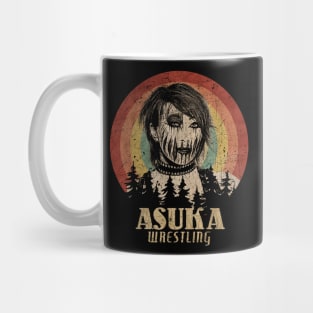 Retro Sunset Asuka Wrestling Mug